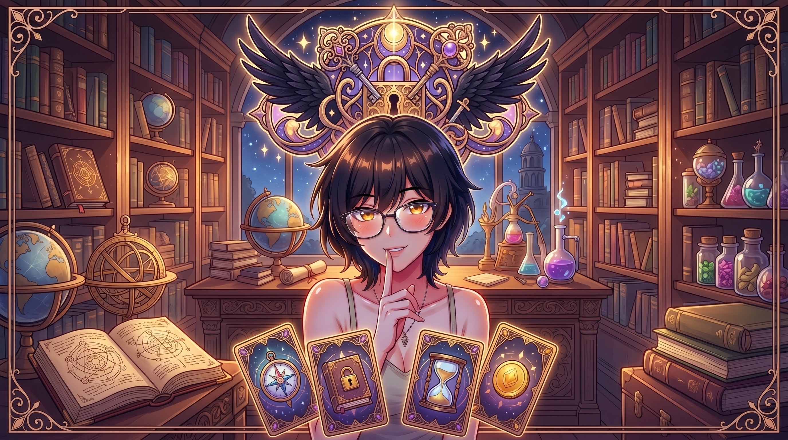 Solitaire Classic Angel Dates key art with angel-themed cards